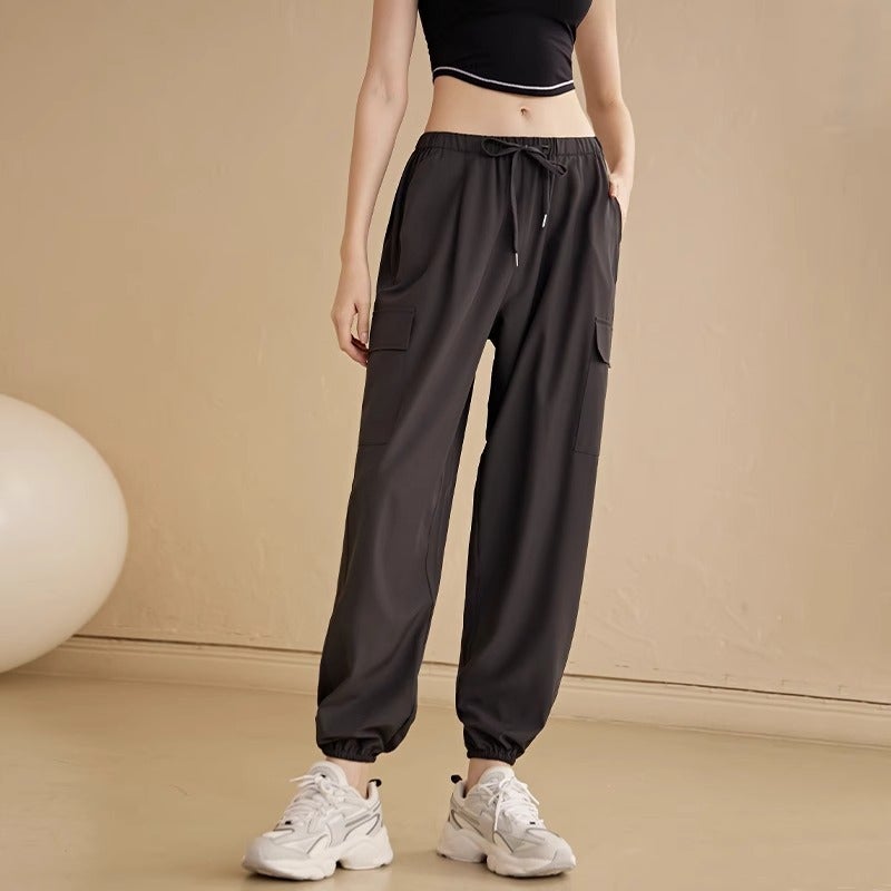 Sports Pants Women'S Loose Slim-Fit Plus Size Pants For Chubby Girls Summer Sweating Non-Stick Lightweight Breathable Fitness Pants - Image 2